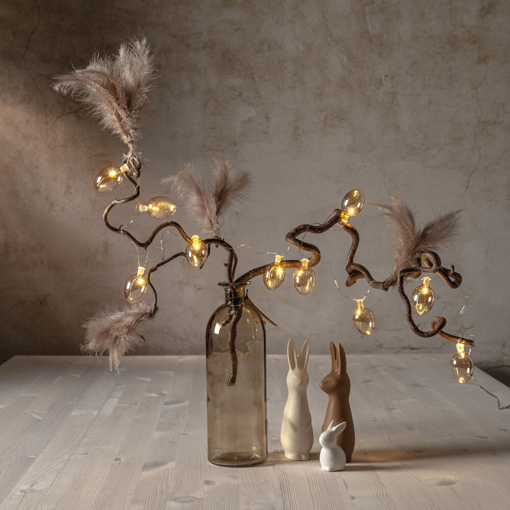 Minilichterkette, OSTERN, 10 warmwei�e LEDs