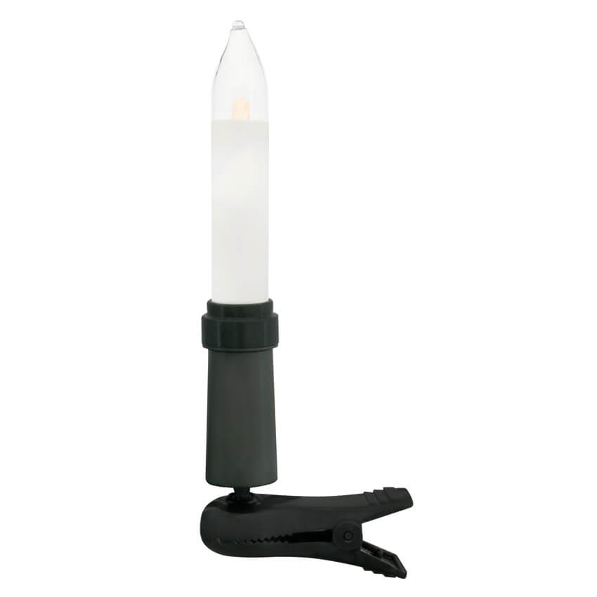 Weihnachtsbaumkette, klar/elfenbein, LED/E10/8V/0,1W, mit teilbarem Stecker Bild 2