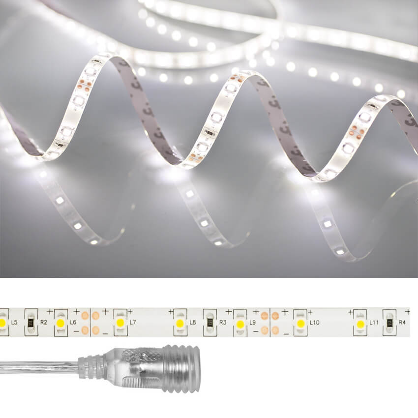 LED-Flexstreifen mit 3528-SMD-LEDs, L 5 m, 300 weie LEDs, 360 lm/m, 3,4W/m