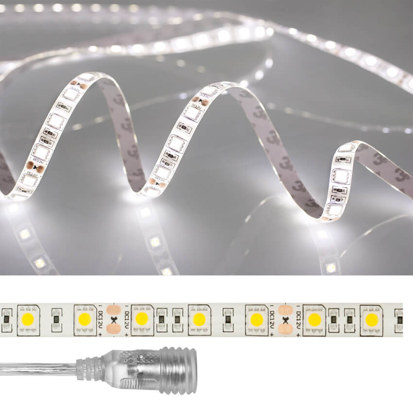 LED-Flexstreifen mit 5050-SMD-LEDs, L 5 m, 300 weie LEDs, ~1060 lm/m, 7,6W/m
