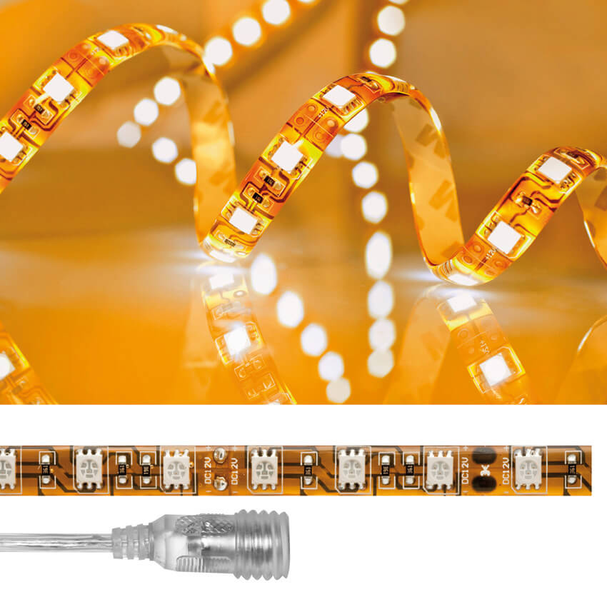 LED-Flexstreifen mit 5050-SMD-LEDs, L 5 m, 300 gelbe LEDs, 360 lm/m, 7,2W/m