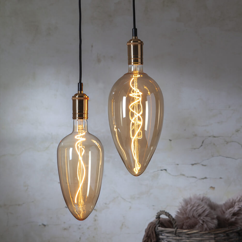 LED-Filament-Lampe, Kerzen-Form, amber, E27/5W, 250 lm, 2100K, H 330,  150 Bild 2