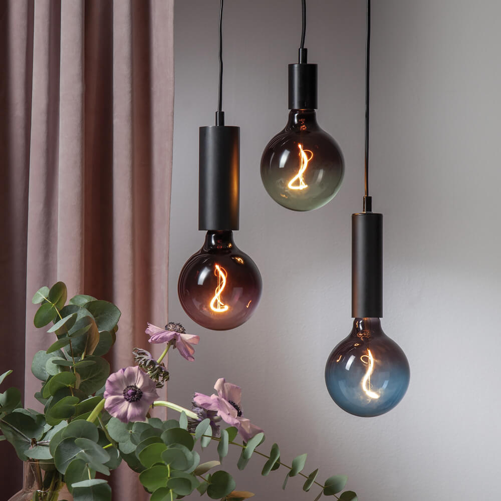 LED-Filament-Lampen, Globe-Form, Rauchglas grn verspiegelt, E27/4W, 65 lm, 2200K  125 Bild 2