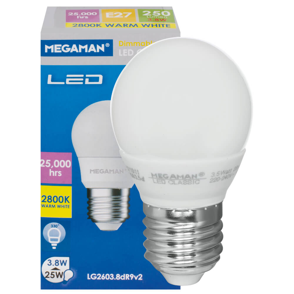 LED-Tropfenlampe, matt, CLASSIC, E27/3,8W (25W), 250 lm