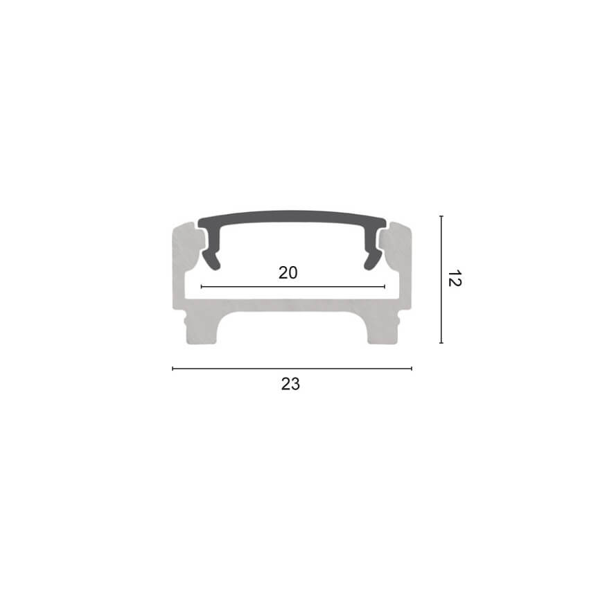 U-Profil aus Aluminium, fr LED-Strips bis 18,2 mm, L 2000 Bild 3