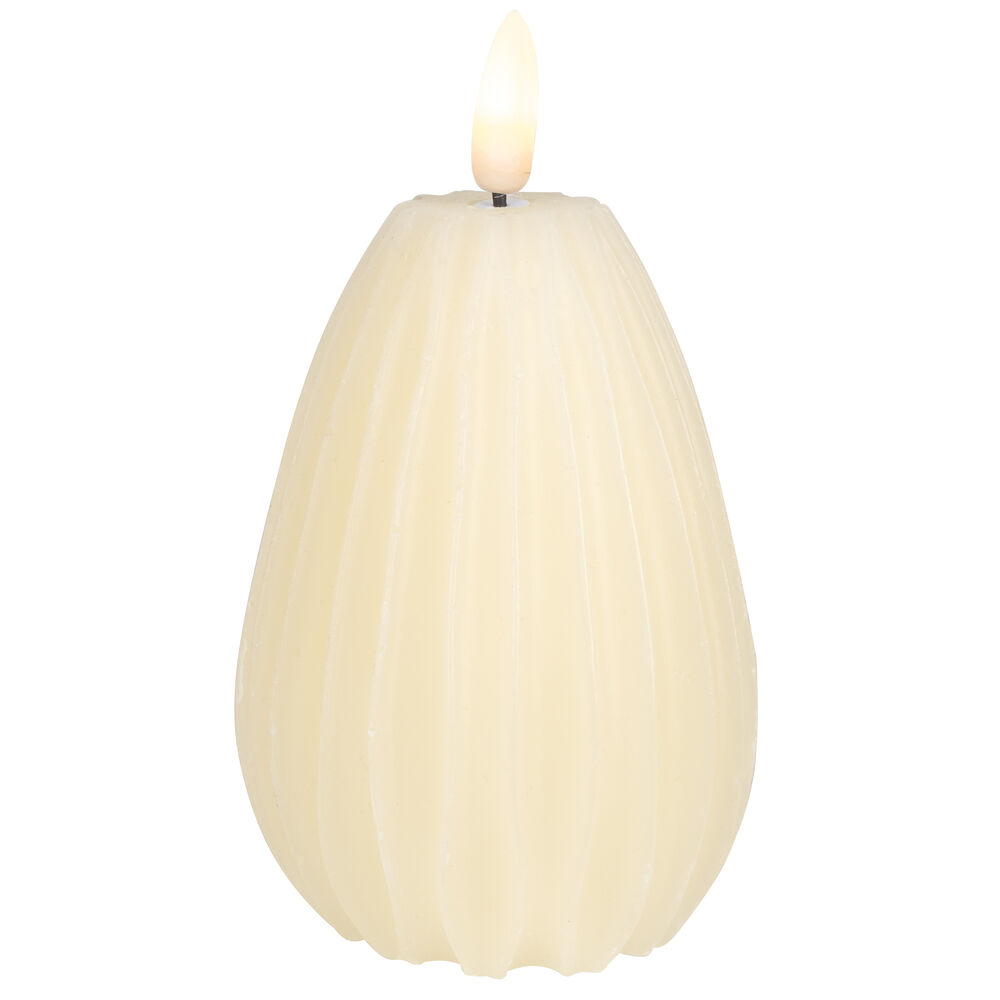Echtwachskerze, 1 warmweie LED, H 130,  70