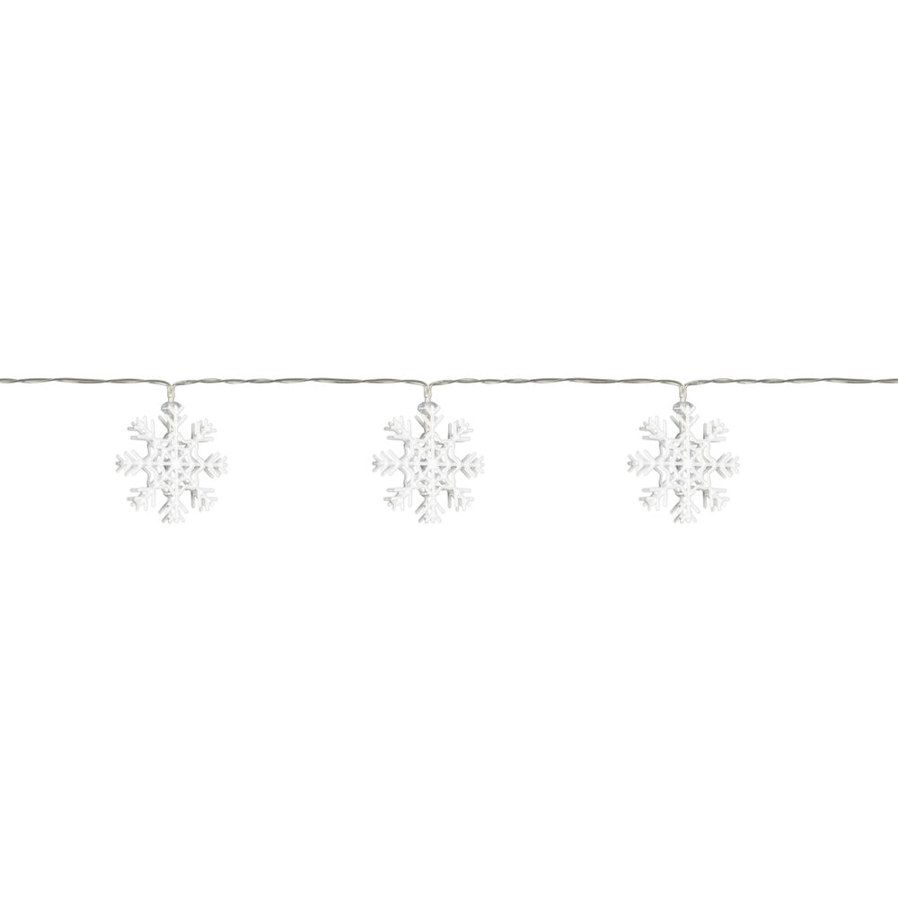 LED-Minilichterkette, 10 warmweie LEDs, Flocken Bild 2