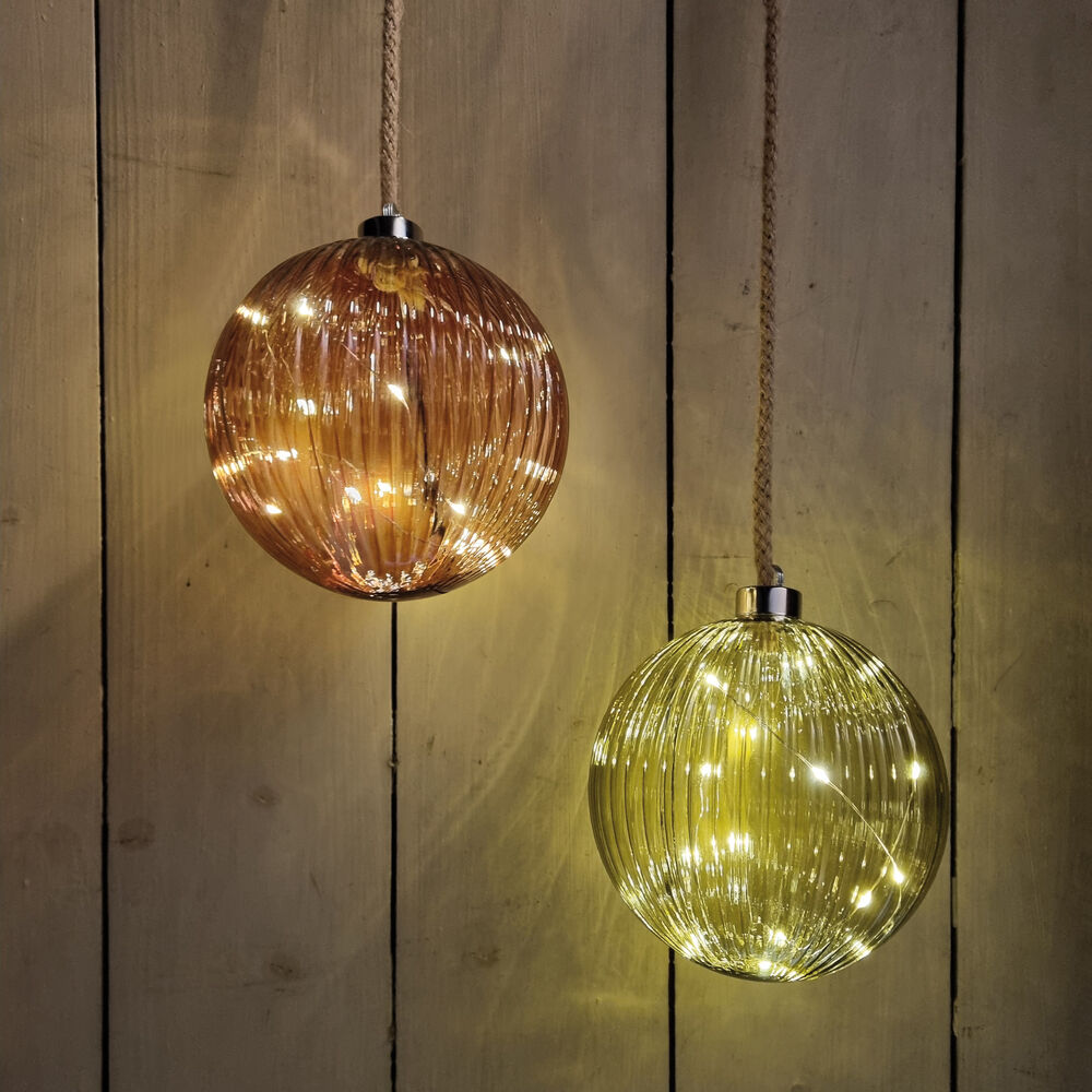 Glaskugel, warmweie LEDs Bild 3