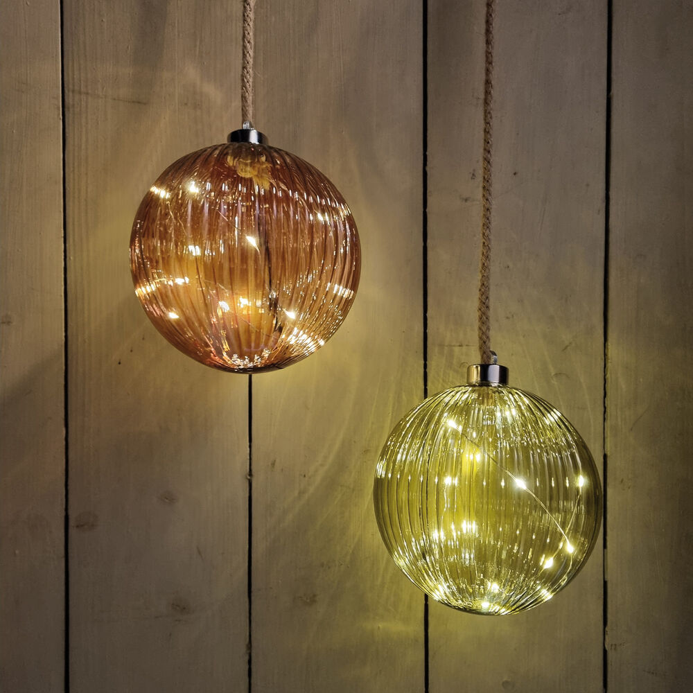 Glaskugel, warmweie LEDs Bild 3