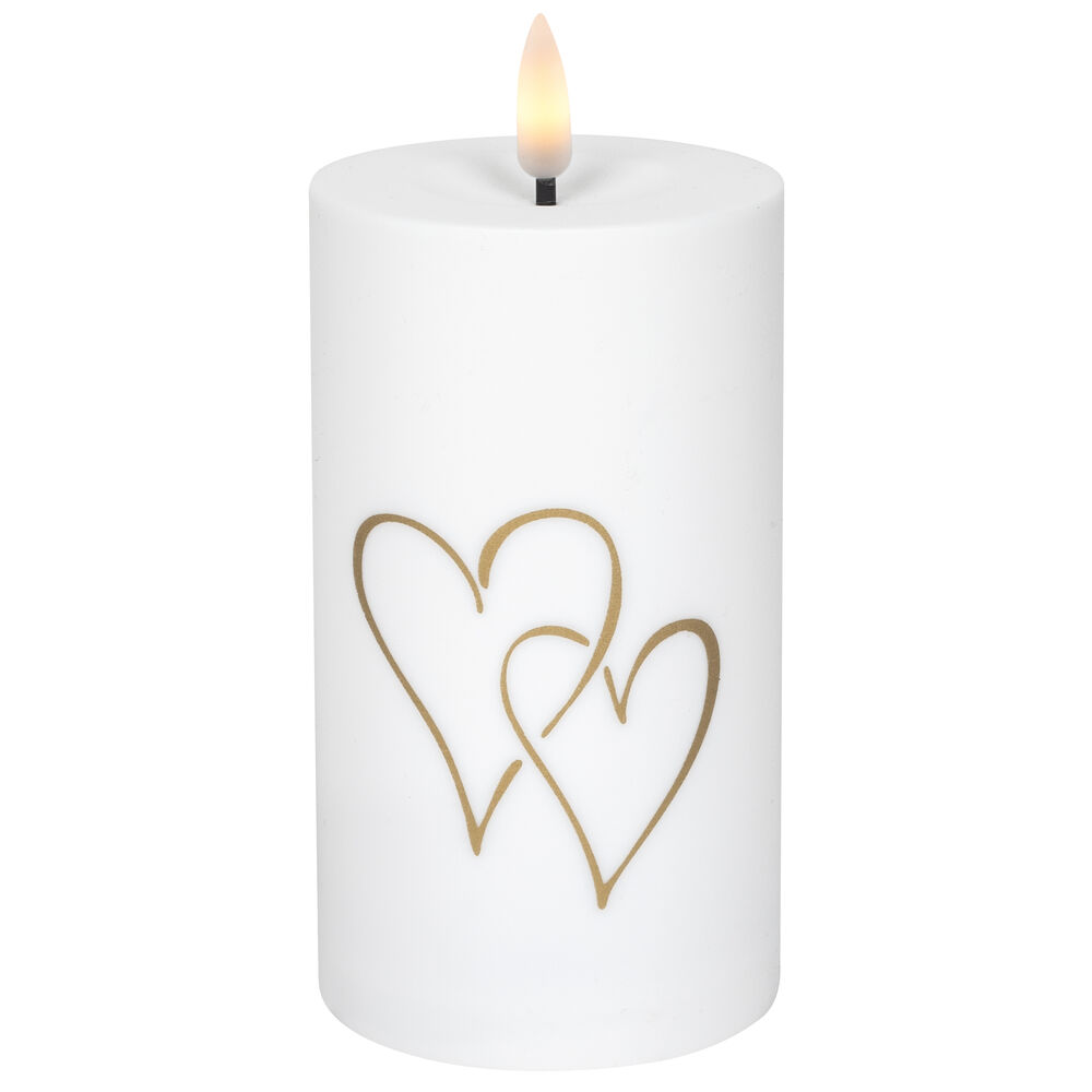 Outdoorkerze, FLAMME HEART, 1 warmweie flackernde LED, H 140 Bild 2