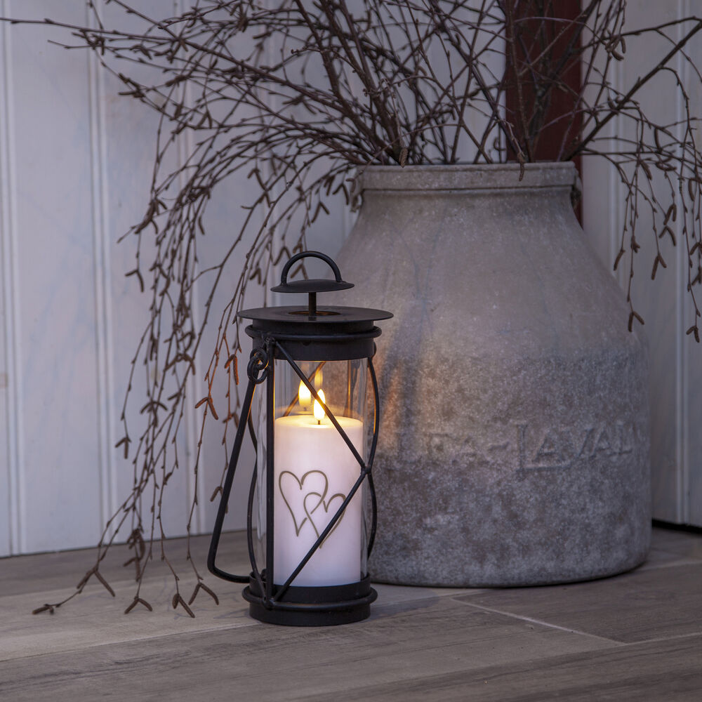 Outdoorkerze, FLAMME HEART, 1 warmweie flackernde LED, H 140 Bild 4