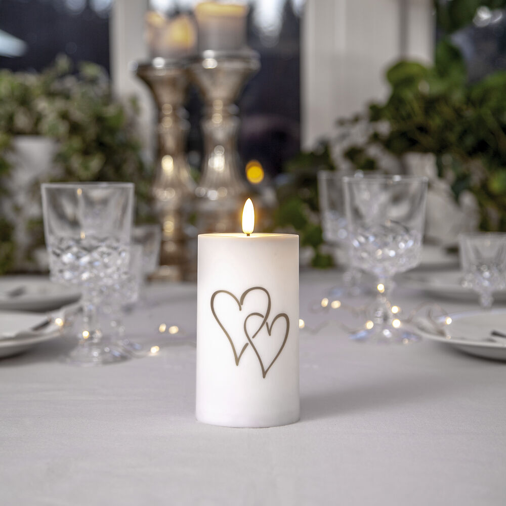 Outdoorkerze, FLAMME HEART, 1 warmweie flackernde LED, H 140 Bild 5