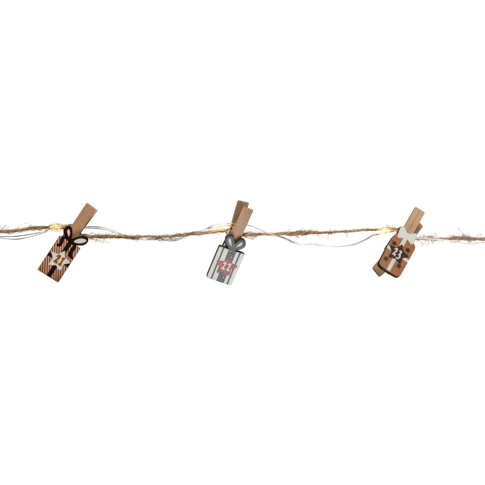 Adventskalender, CLIPPY ADVENT, 24 warmweie LEDs Bild 2