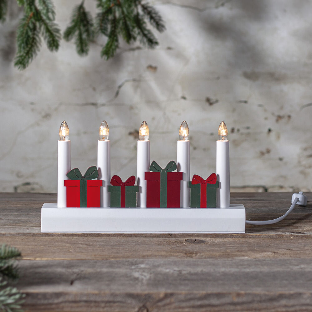 Weihnachtsleuchter, JULIA, 5 x E10/55V/3W