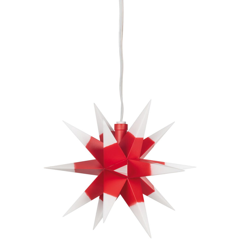 Weihnachtsstern,  1 warmwei�e LED, mit Au�enbatteriebox, � 120