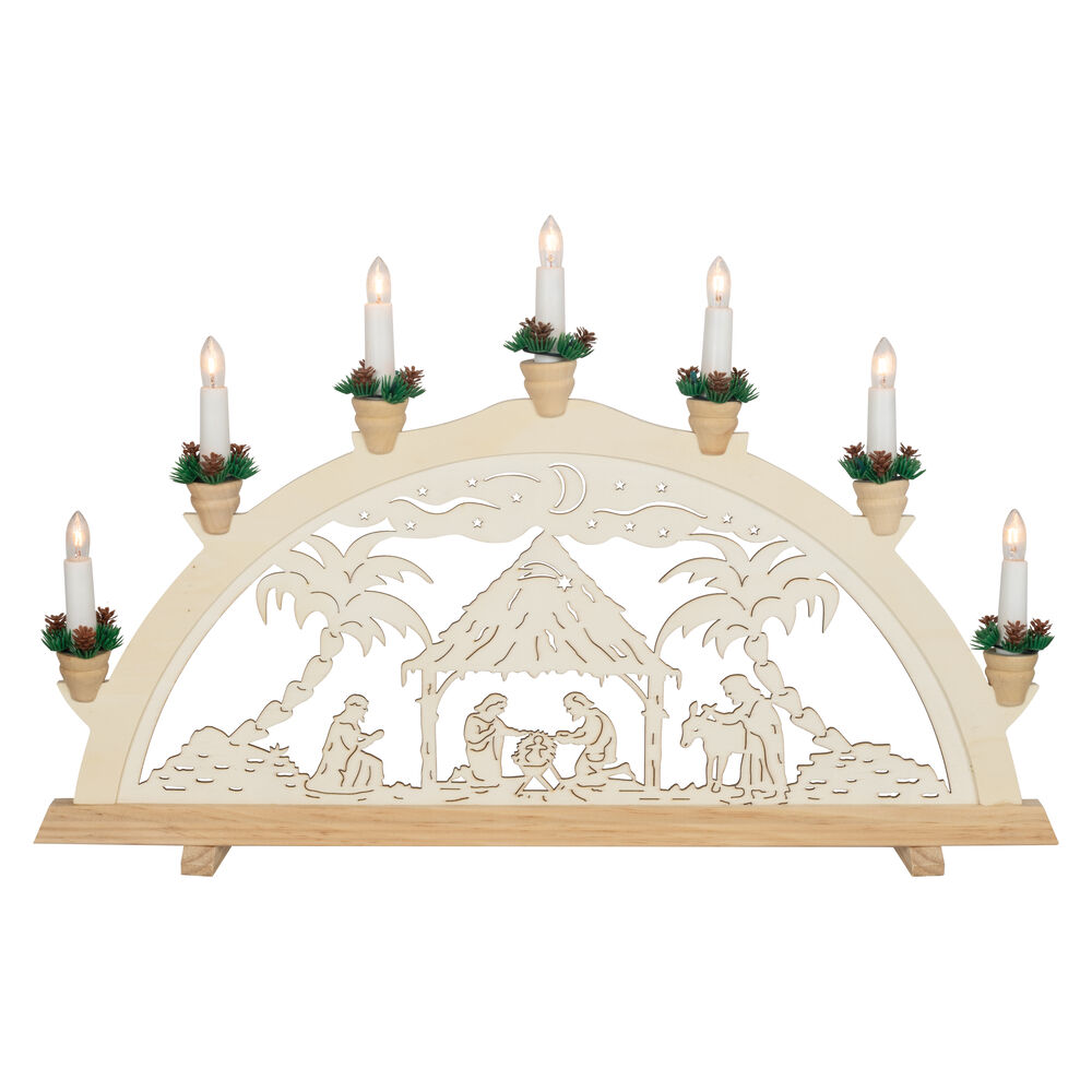 Weihnachtsleuchter, CHRISTI GEBURT, 7 x E10/34V/3W