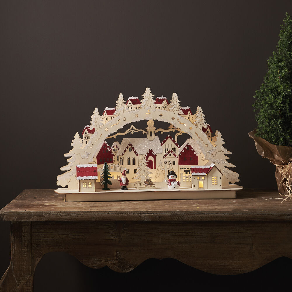 Weihnachtsleuchter, ROSENHEIM, 10 warmwei�e LEDs