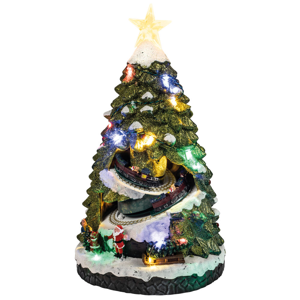 Weihnachtsszene, bunte LEDs