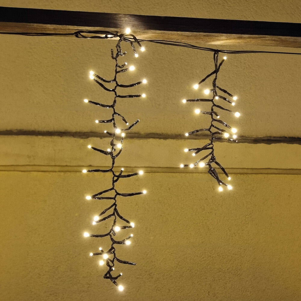 Eiszapfen-Clusterkette, warmwei�e LEDs Bild 2