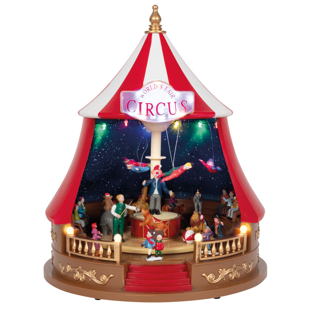 Weihnachtsszene, Zirkus, mit bunten LEDs