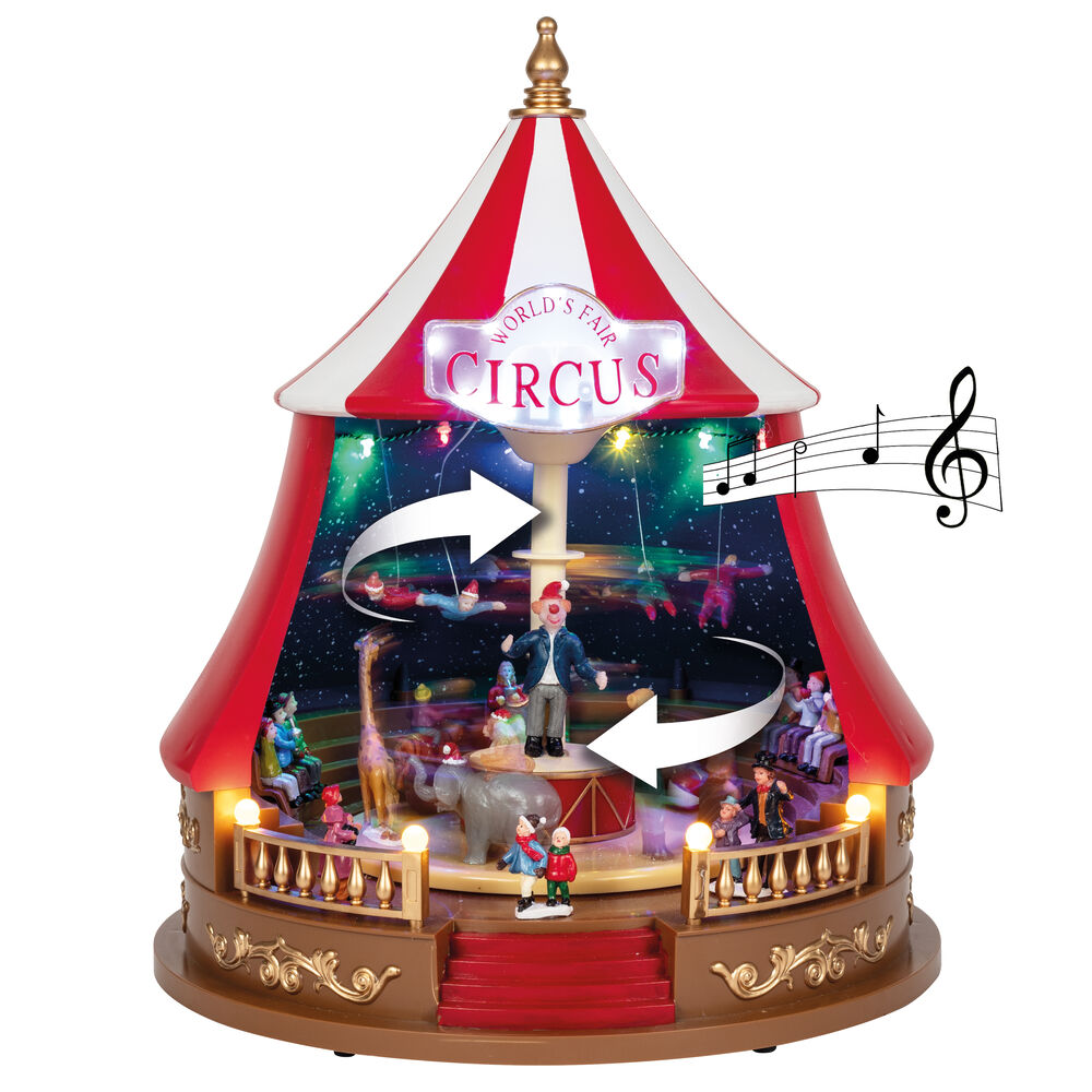 Weihnachtsszene, Zirkus, mit bunten LEDs Bild 2