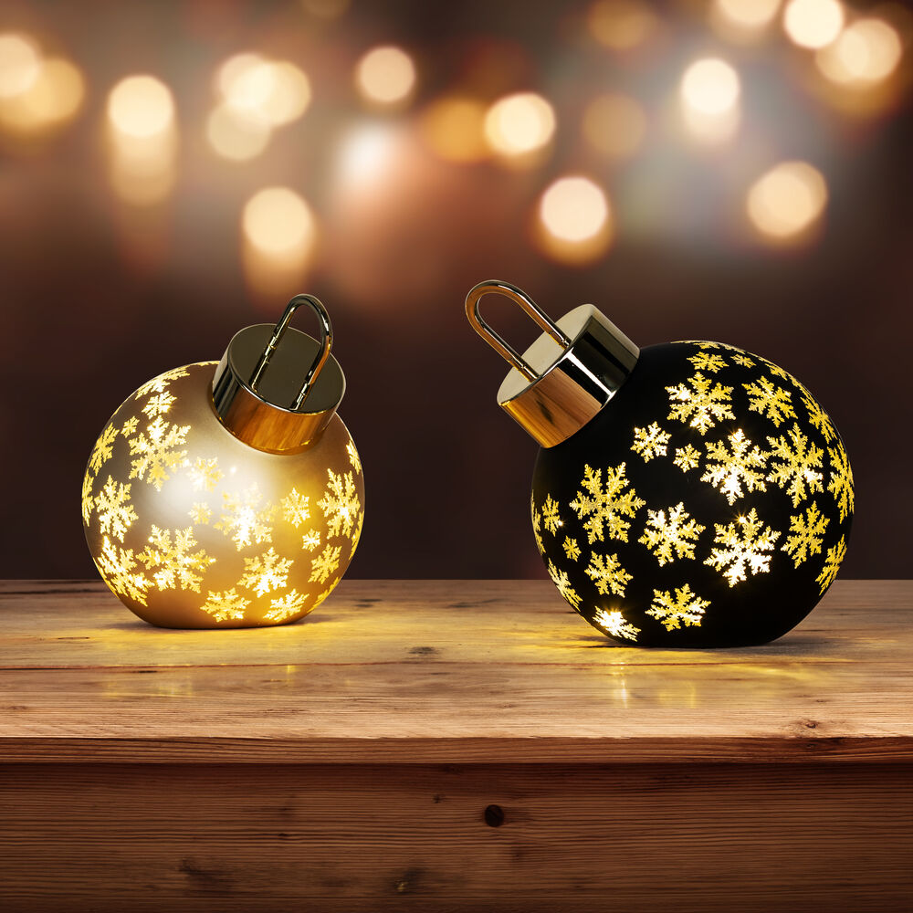 Weihnachtskugel, Glas, 20 warmwei�e LEDs, � 230 Bild 2