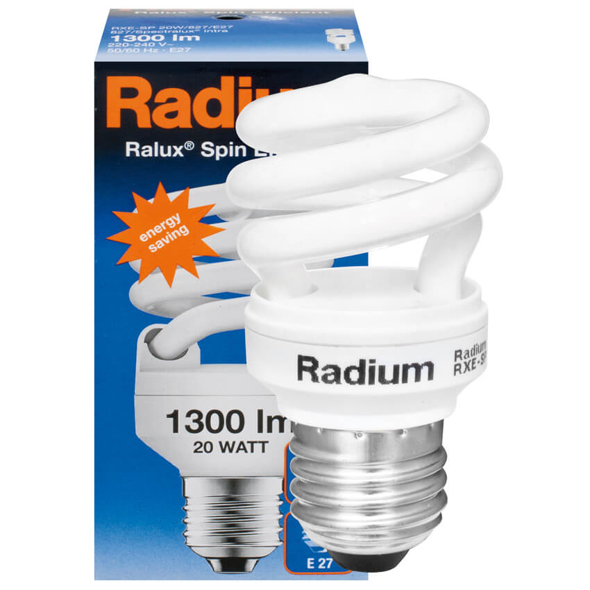 Energiesparlampe, RALUX SPIN RXE-SP, E27, 2700K
