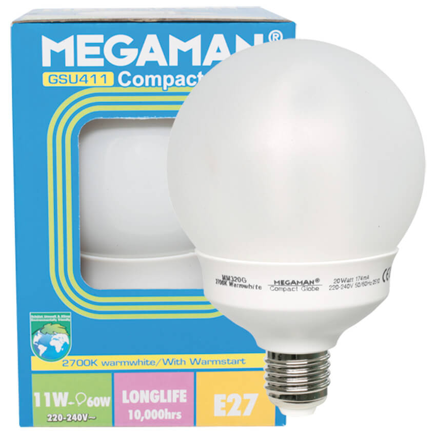 Energiesparlampe, Globe, COMPACT GLOBE, E27/23W, 1.371 lm, LF 827