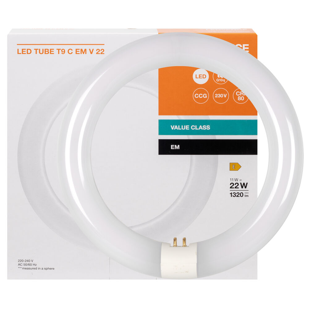 LED-Ringrhre, SUBSTITUBE T9, T9-Ringform, opal, G10q