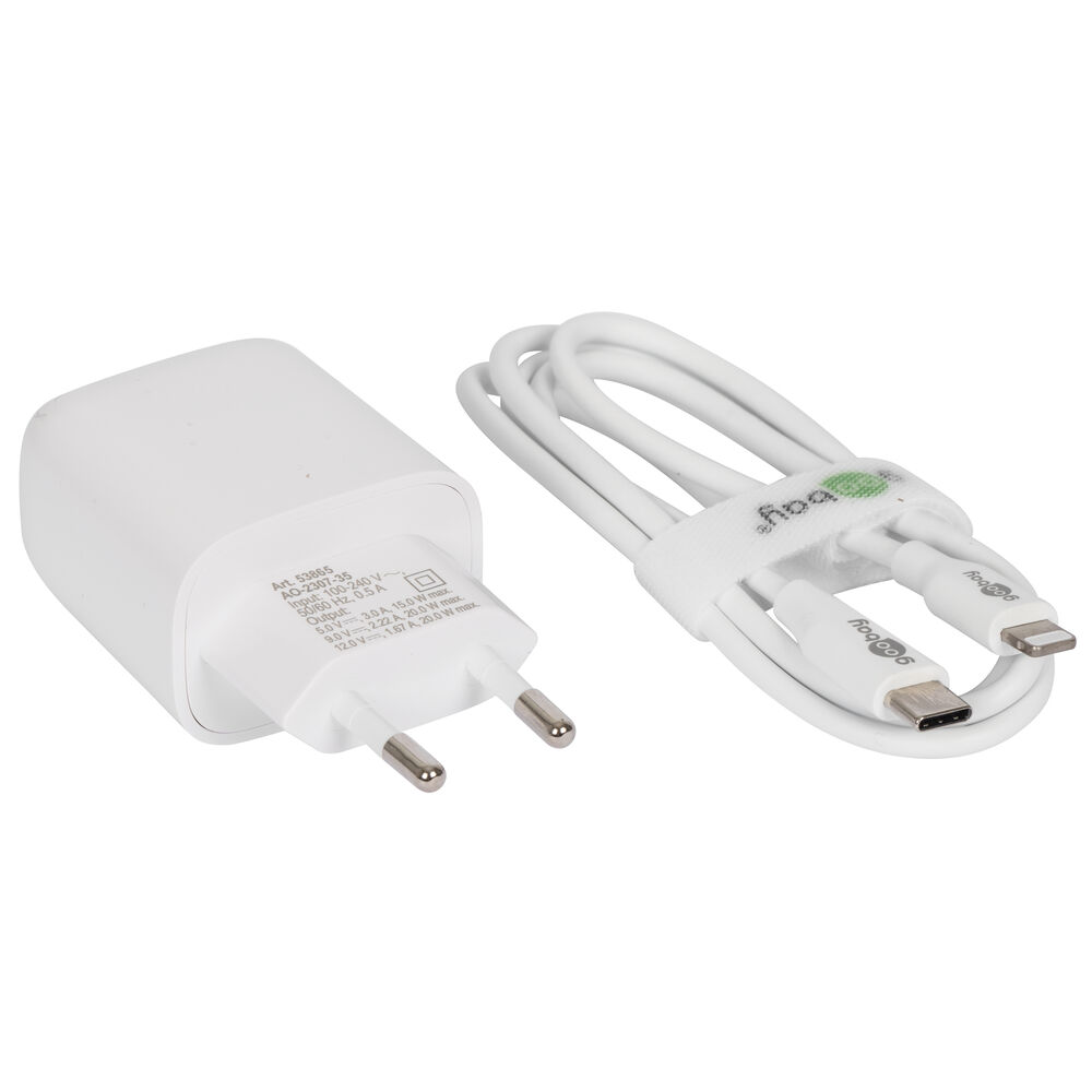 USB-Stecker-Ladegert, mit Ladekabel, USB-C auf Lightning (Apple) Bild 2