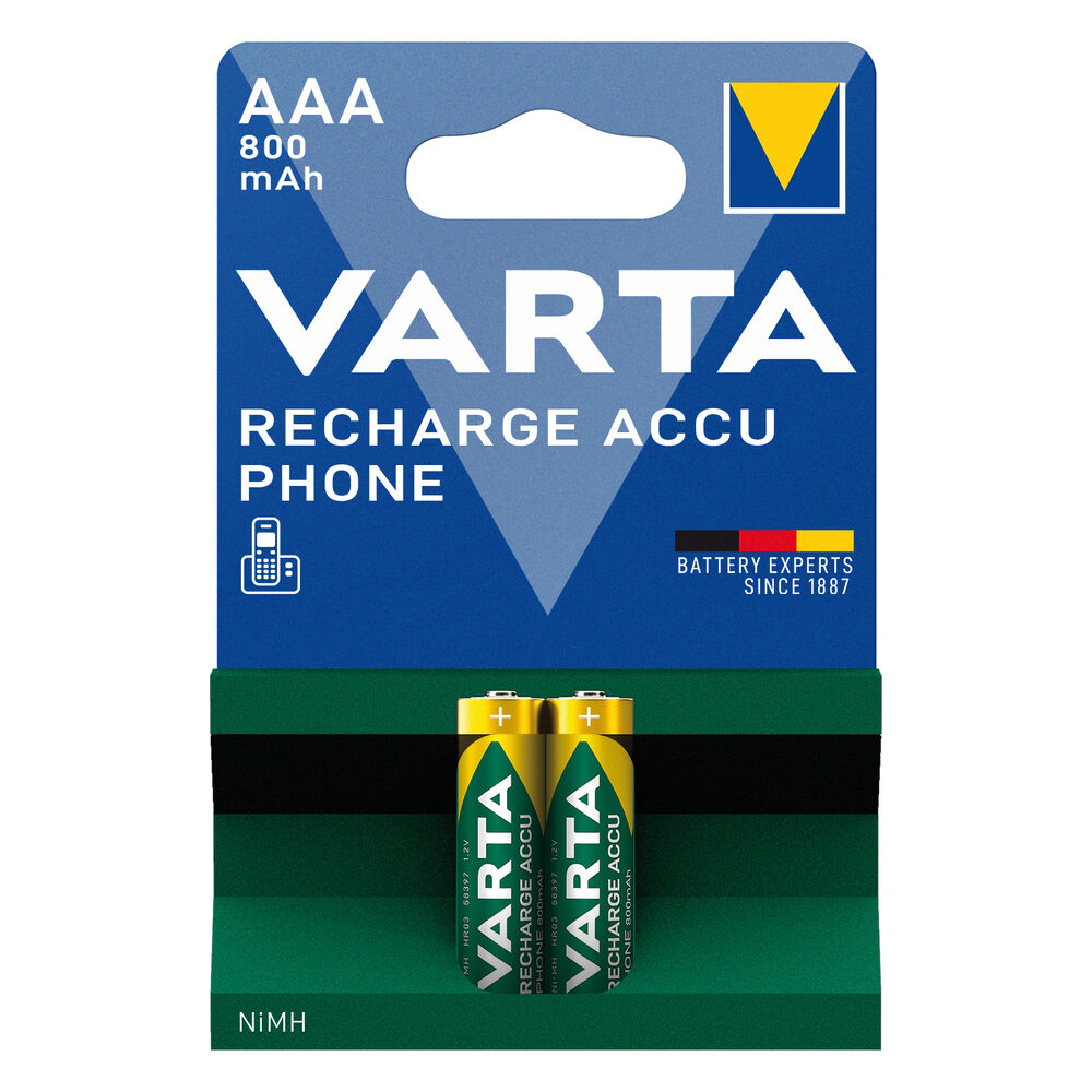 NiMh-Akku, RECHARGE ACCU Phone, fr Telefone, 1,2V, vorgeladen,  Blisterware