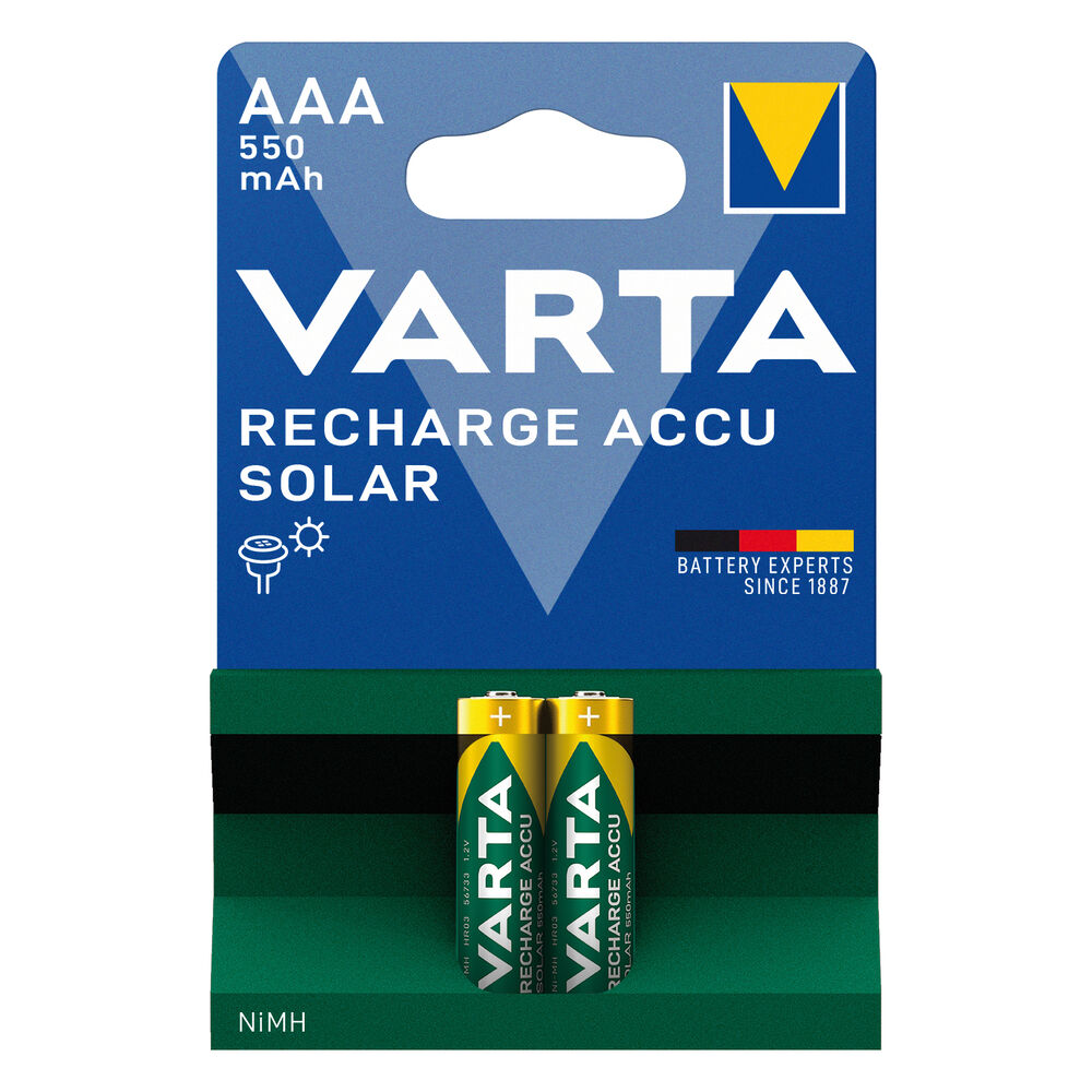 NiMh-Akku, RECHARGE ACCU Solar, fr Solarleuchten, 1,2V, vorgeladen,  Blisterware