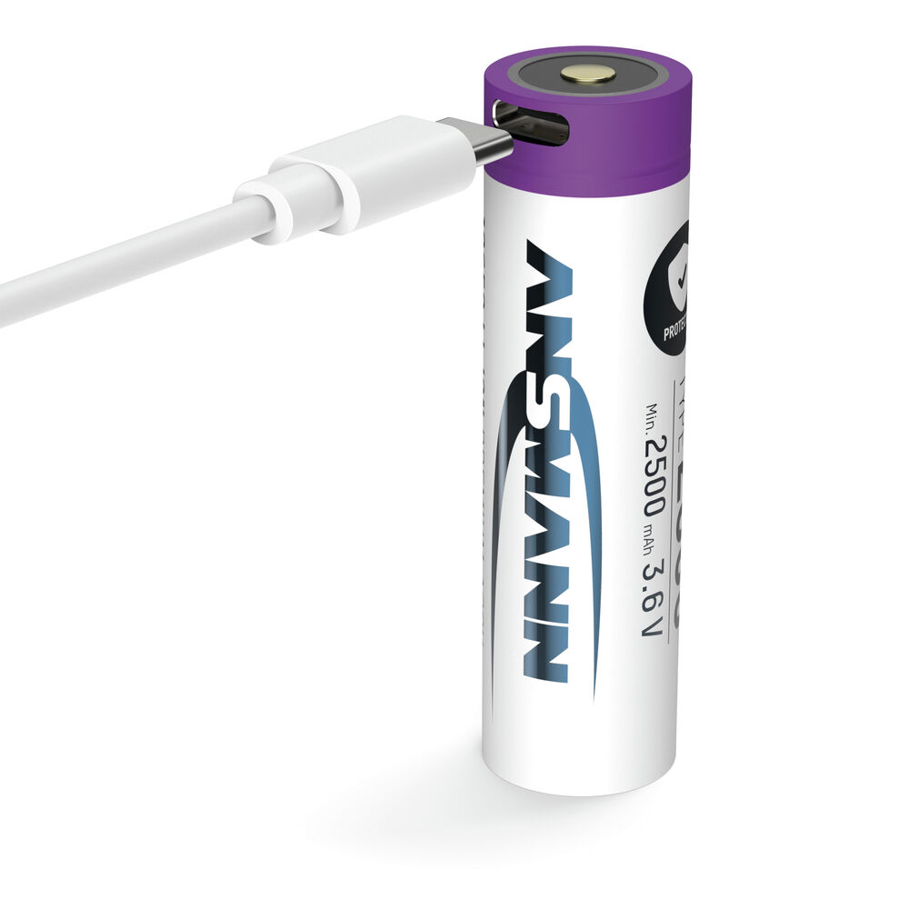 LI-ION-Akku, 18650 Rundzelle, 3,6V/2.600 mAh, Blisterware, mit integriertem USB-C Ladeport Bild 3
