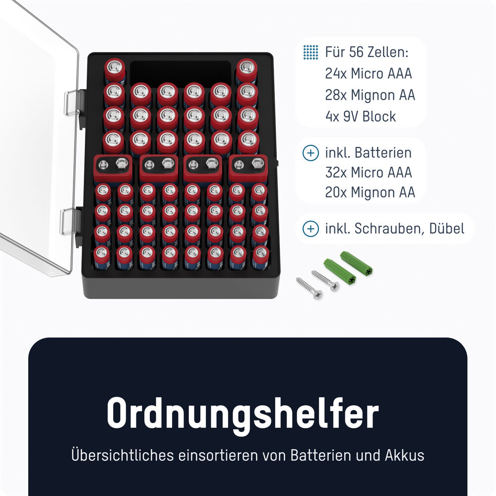 Batterien, Alkaline, in Aufbewahrungsbox Bild 6