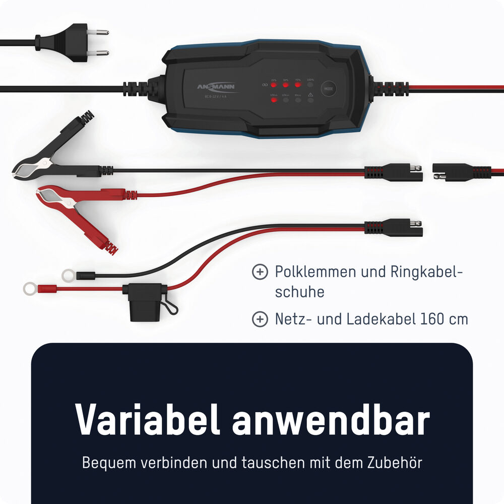 Kfz-Ladegert, BC 6-12V/2A, mit LED-Anzeige Bild 5