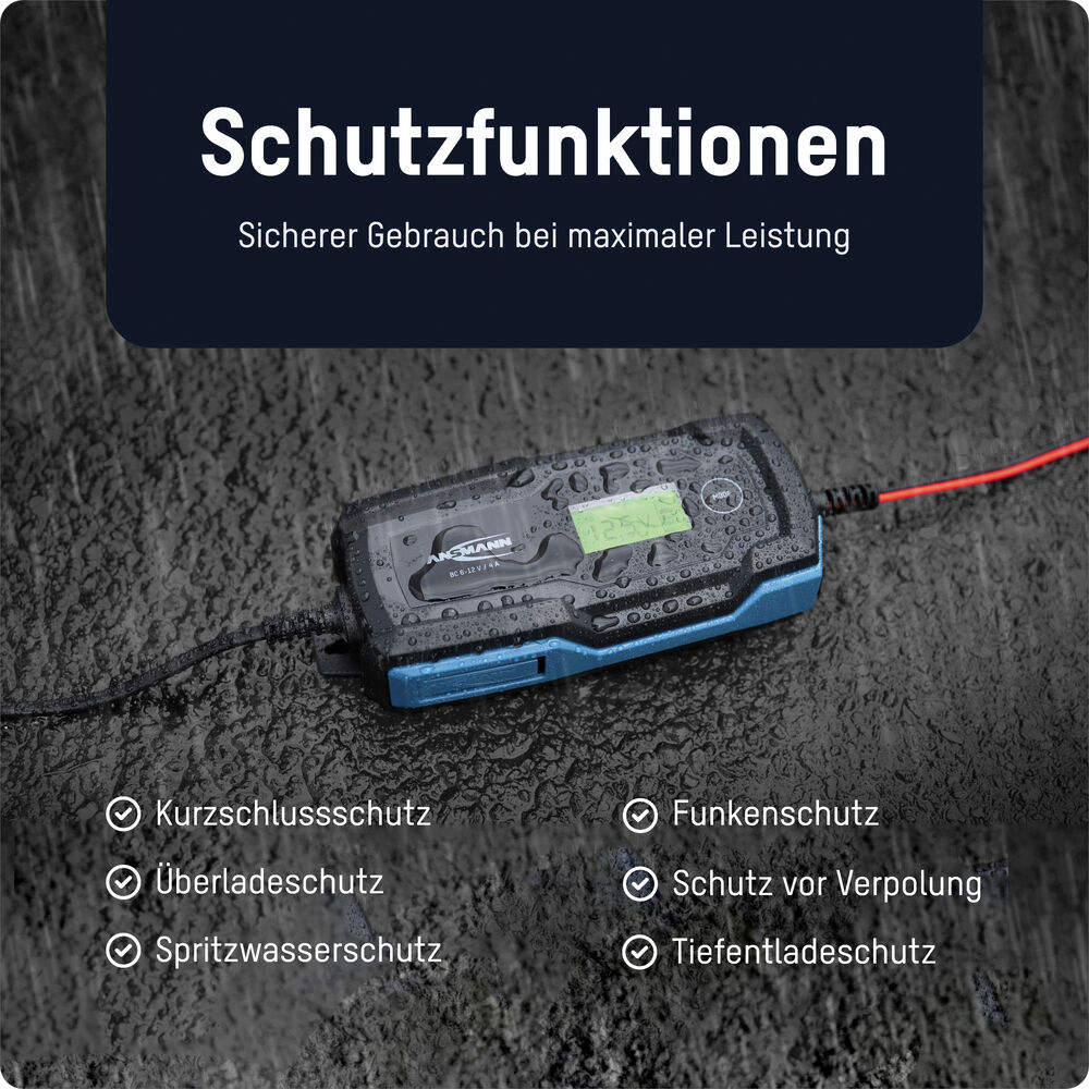 Kfz-Ladegert, BC 6-12V/4A, mit LCD-Anzeige Bild 4