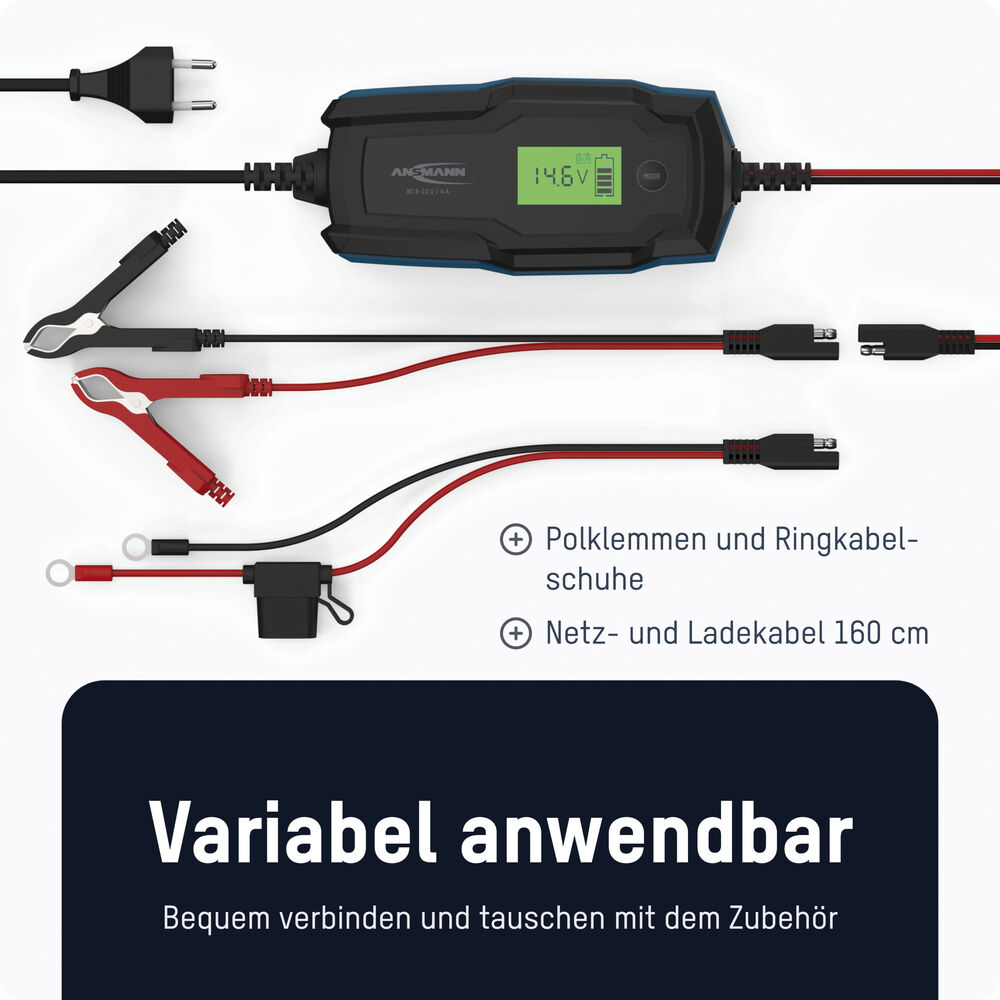 Kfz-Ladegert, BC 6-12V/4A, mit LCD-Anzeige Bild 6