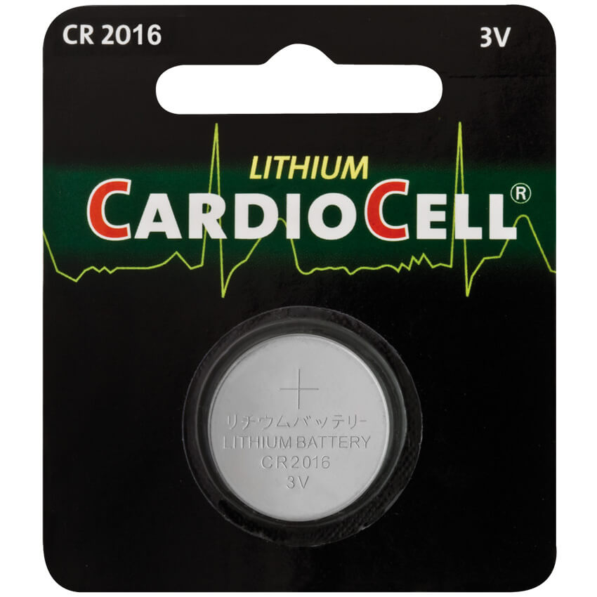 Knopfzelle, Lithium, CR 2016, 3V, 75 mAh, Blisterware