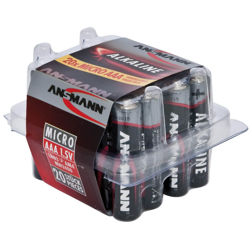 Batterie, Alkaline-Mangan, in Klarsichtbox