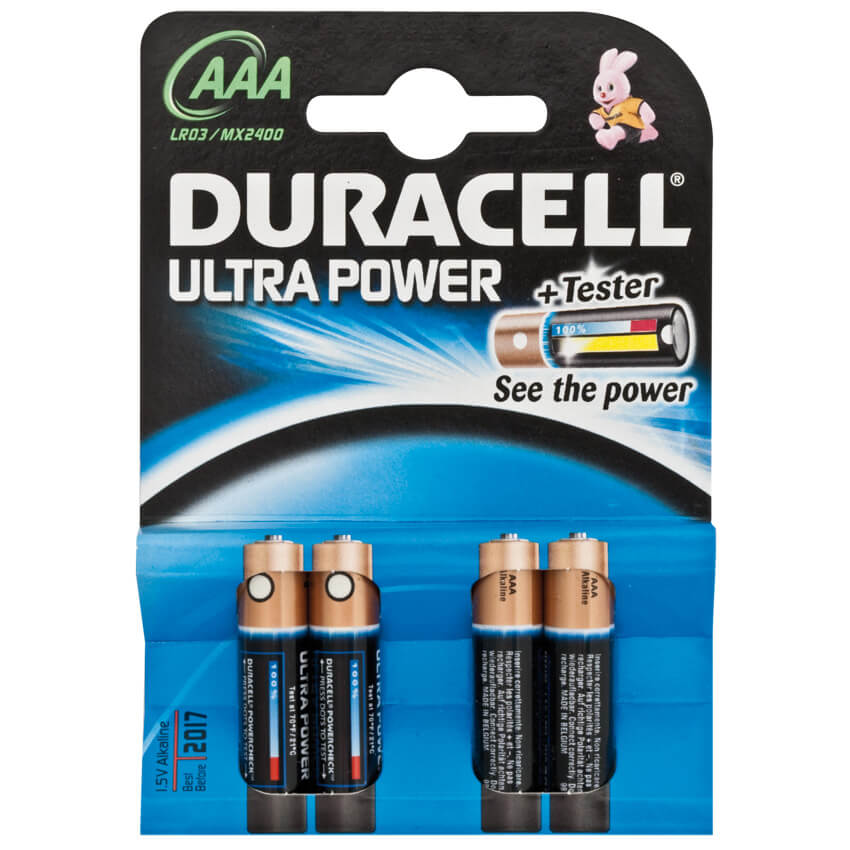 Batterie, Alkaline, ULTRA POWER, mit Teststreifen, Blisterware