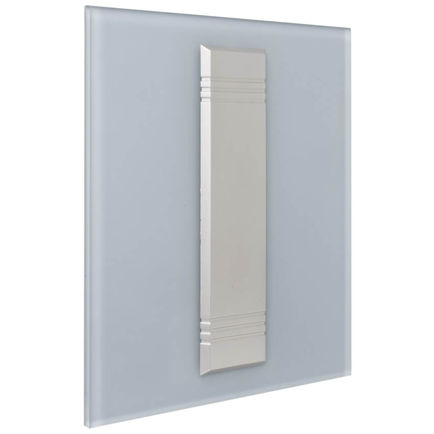 Gong, 20 Melodien, Doppel- oder Dreiklang, fr Trafo 8V oder 4 Baby-Batterien, silber mit Glasfront