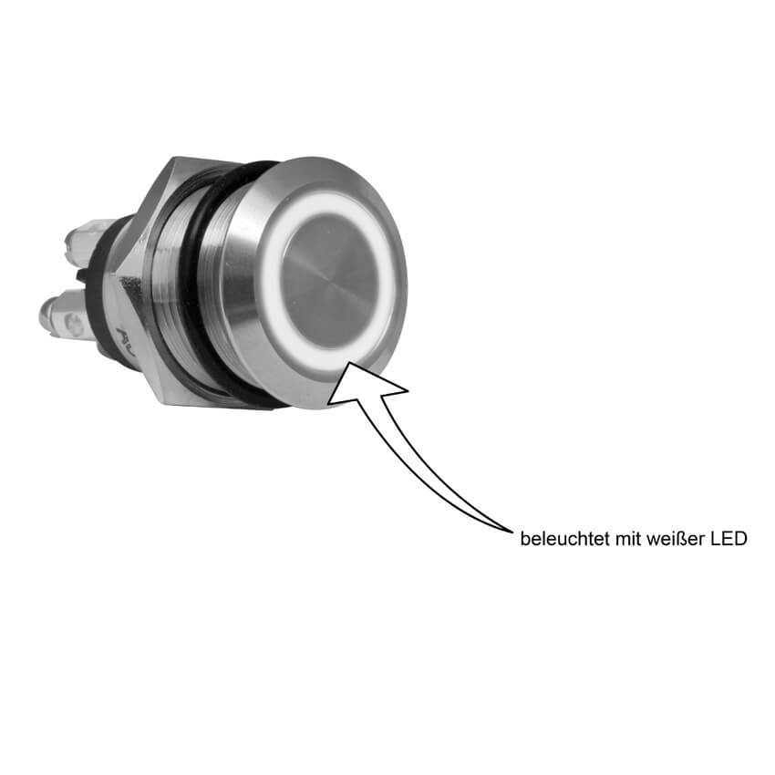 Einbau-Klingeltaster, V2A-Edelstahl, LED-beleuchtet Bild 2