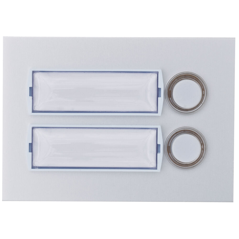 UP-Klingeltaster, Frontplatte Aluminium eloxiert, beleuchtet mit Soffitte, 2 Taster