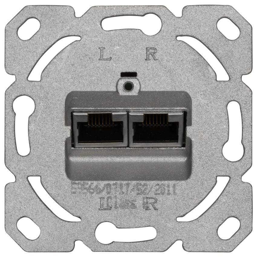 Anschlussdose bis 500 MHz, UP-UAE-CAT 6A, fr Datenbertragung, mit LSA-Plus-Klemmen