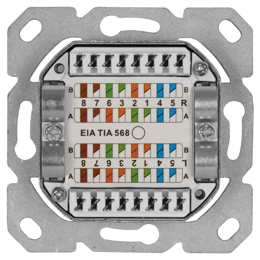 Anschlussdose bis 500 MHz, UP-UAE-CAT 6A, fr Datenbertragung, mit LSA-Plus-Klemmen Bild 2