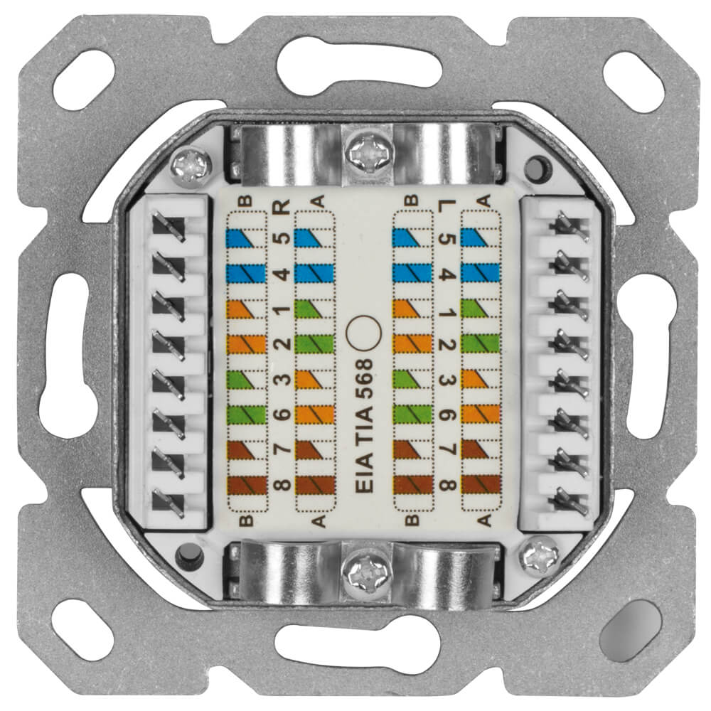 Anschlussdose bis 500 MHz, UP-UAE-8/8-CAT 6A, f�r Daten�bertragung, mit LSA-Plus-Klemmen Bild 3