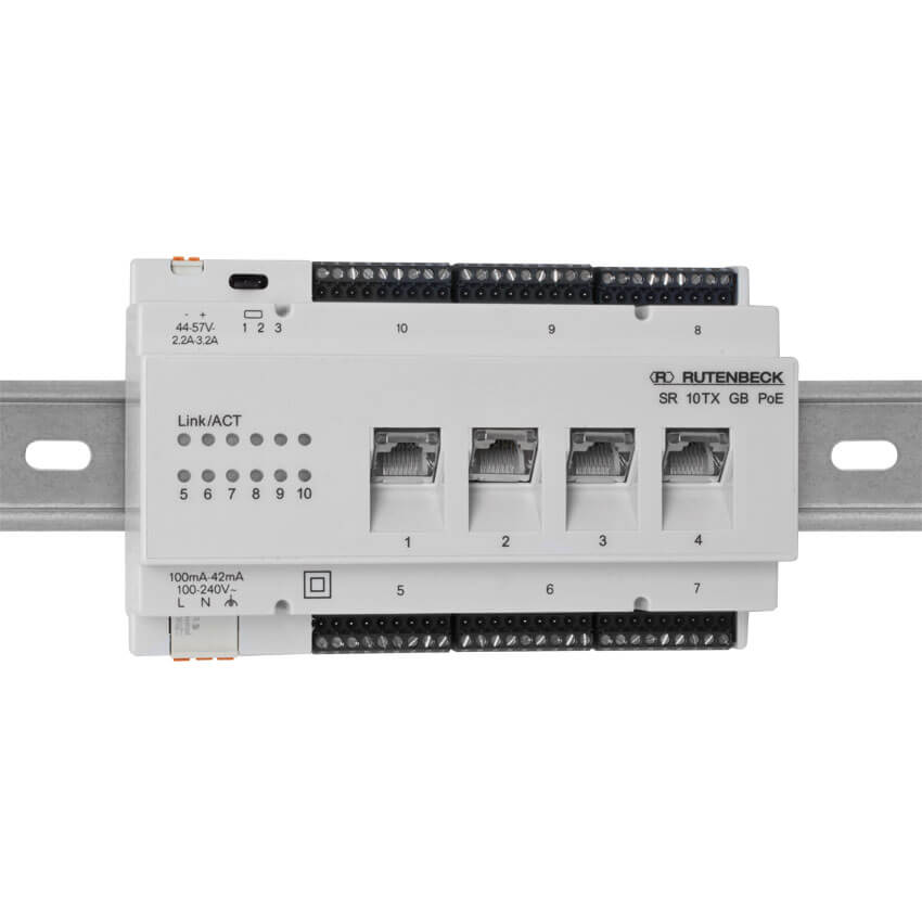 REG-Gigabit-Switch, SR 10TX GB, zur Hutschienenmontage, 10 Ports