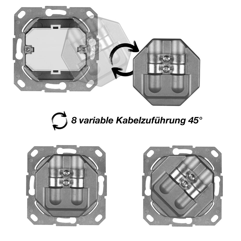Anschlussdose bis 250 MHz, UP-UAE-CAT 6, fr Datenbertragung Bild 2