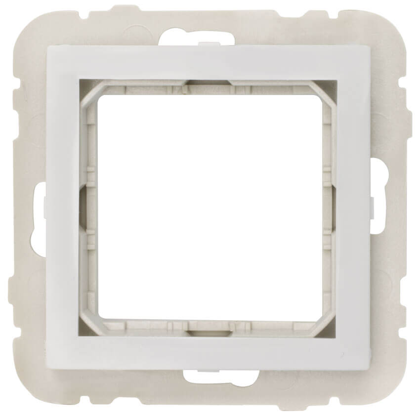 Modultrger, fr Einbau-Module 45 x 45, mit Kunststofftrger und Zentralplatte