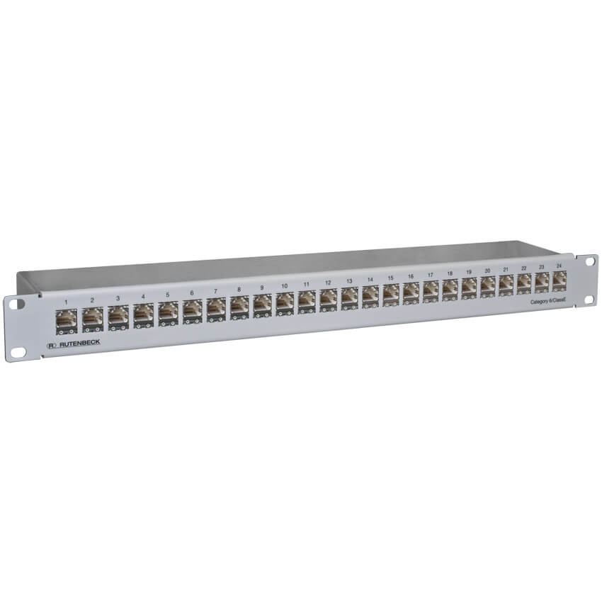 Einbau-Patch Panel, Datenbertragung bis 250 MHz, 19 Zoll, 24 Ports, CAT 6EA